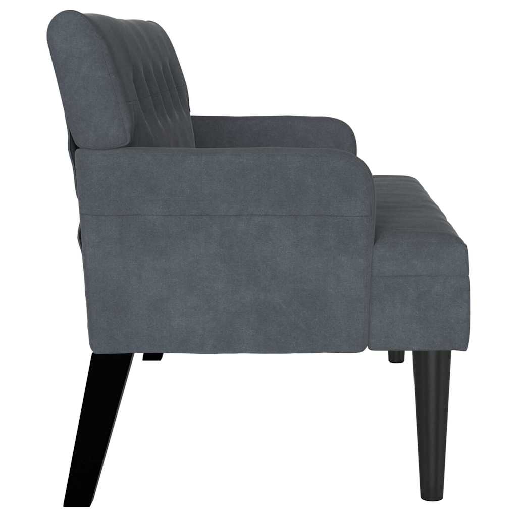 Chesterfield Bank Hellgrau 112 x 65,5 x 75 cm Samt