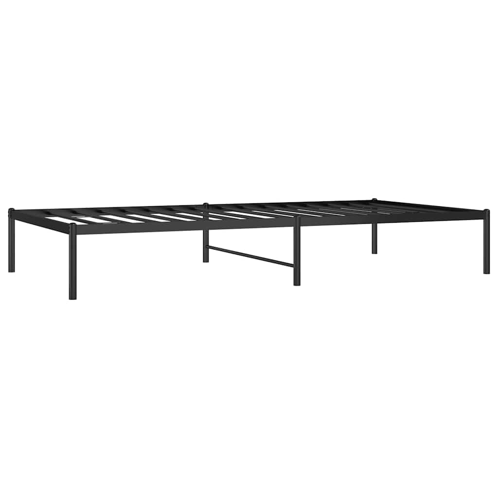 Bettgestell Metall Schwarz 75x190 cm