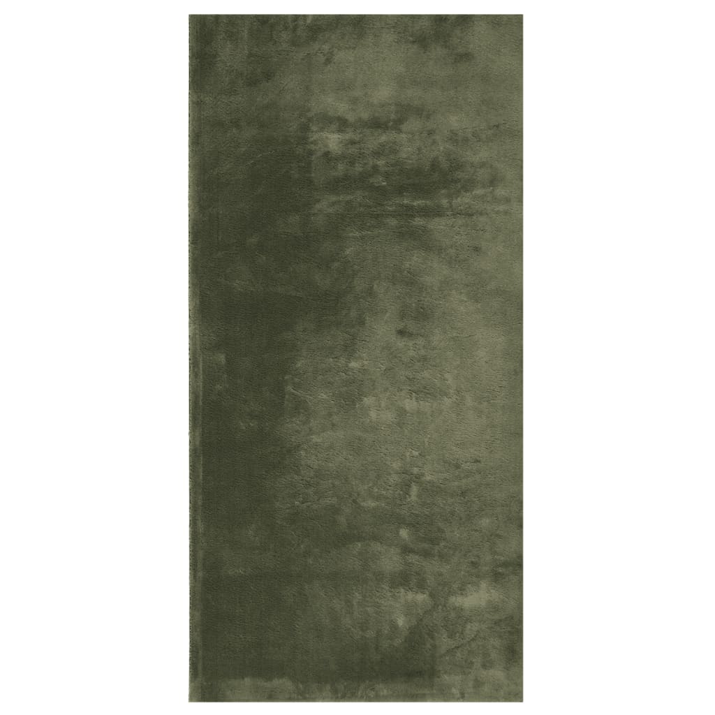 Teppich HUARTE Kurzflor Weich und Waschbar Anthrazit 60x110 cm