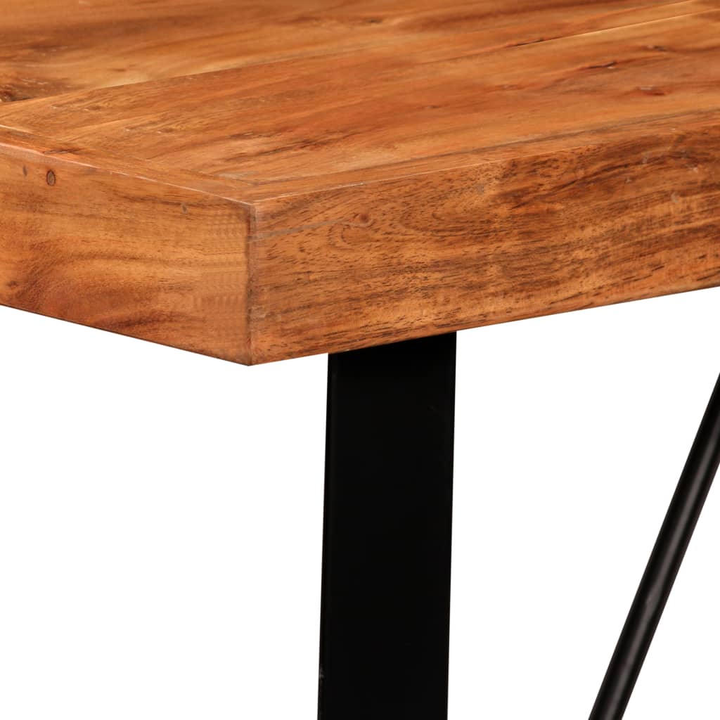5-tlg. Bar-Set Recyceltes Massivholz und Echtleder