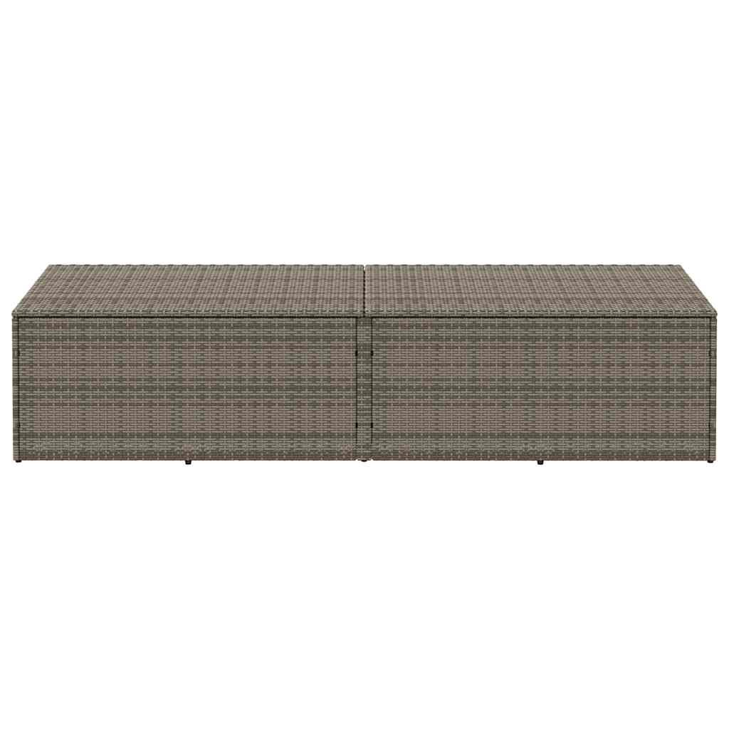 Garten-Aufbewahrungsbox Schwarz 110 x 50 x 58 cm Poly Rattan