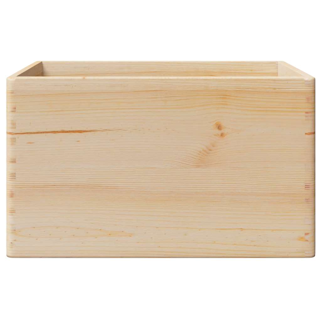 Holzkiste mit Deckel 40x30x13 cm Massivholz Kiefer