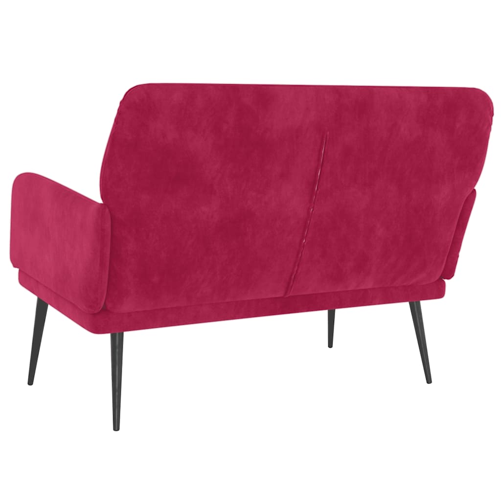 Sitzbank Schwarz 108x79x79 cm Samt