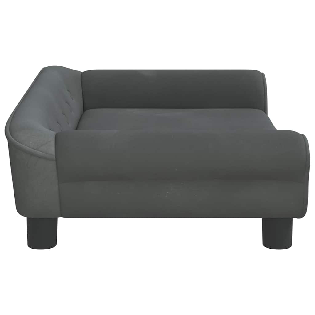 Kindersofa Blau 100x50x26 cm Samt