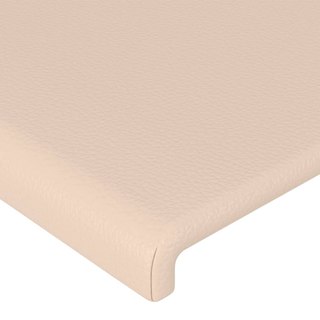 Kopfteil mit Ohren Creme 83x23x78/88 cm Kunstleder
