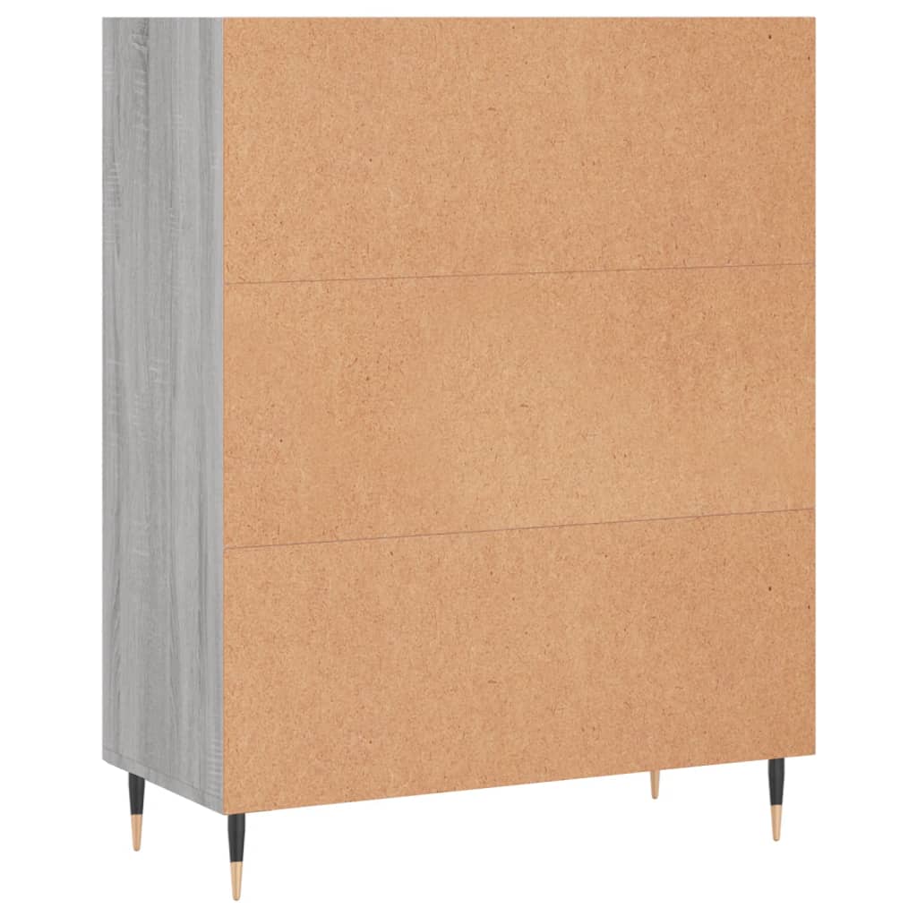 Bücherregal Hochglanz-Weiß 69,5x32,5x90 cm Holzwerkstoff