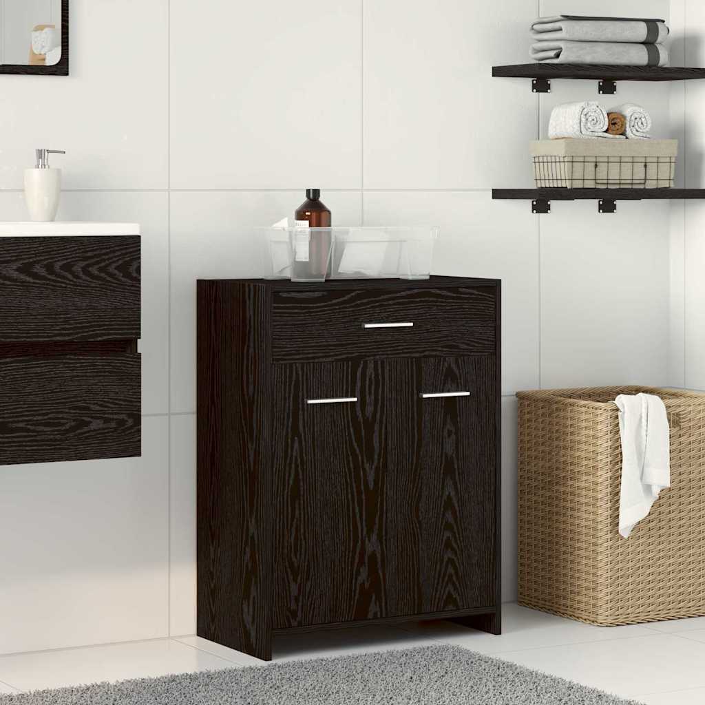 Badezimmerschrank Weiß 60x33x80 cm Holzwerkstoff