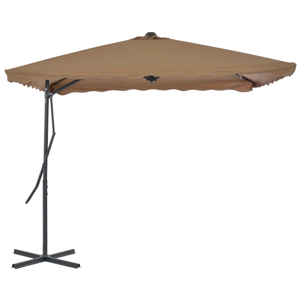 Sonnenschirm mit Stahl-Mast 250x250x230 cm Bordeauxrot