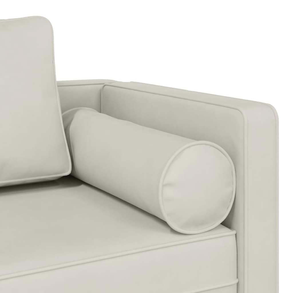 Chaiselongue mit Kissen Blau Samt