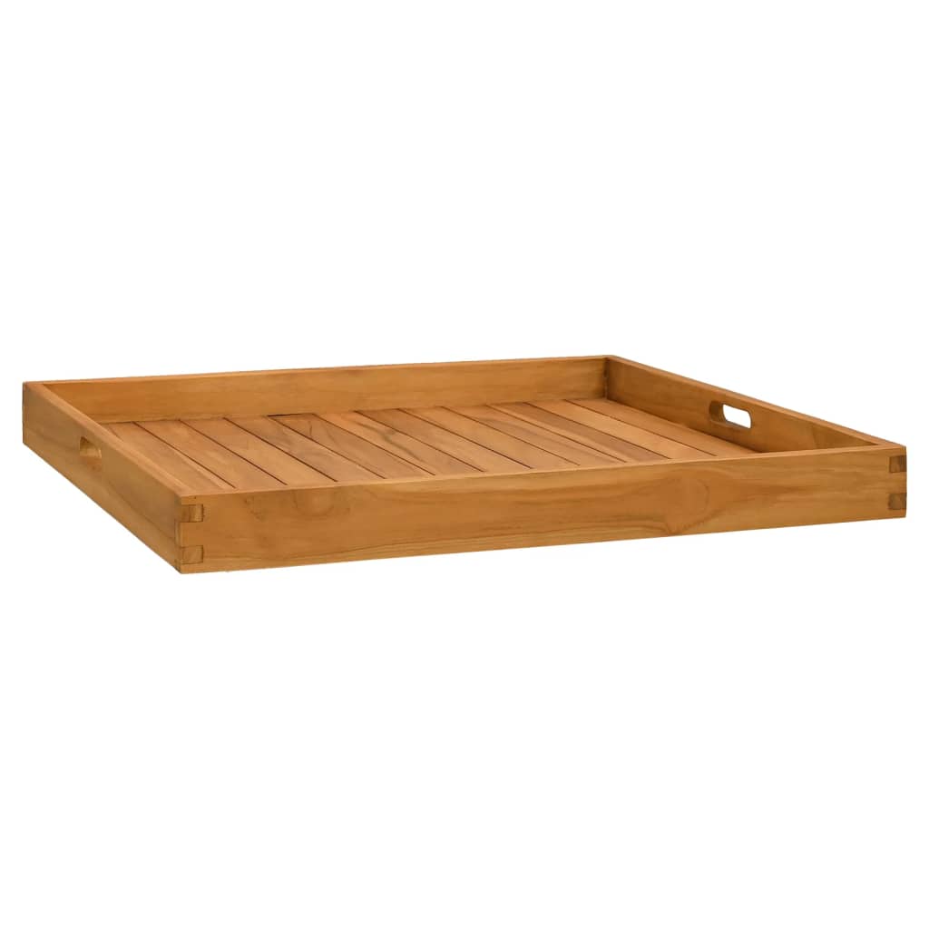 Serviertablett 60x60 cm Massivholz Teak