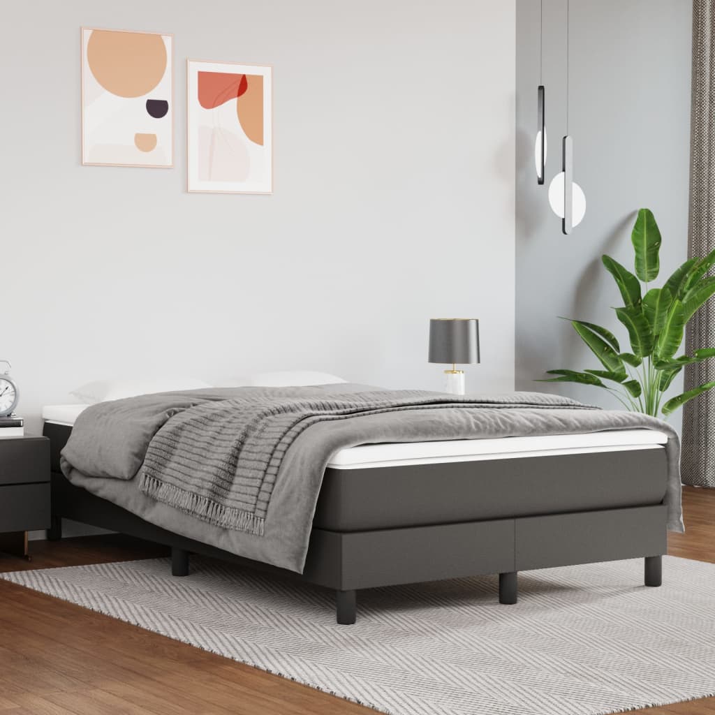 Taschenfederkernmatratze Mittel Schwarz 80x200x20 cm Kunstleder