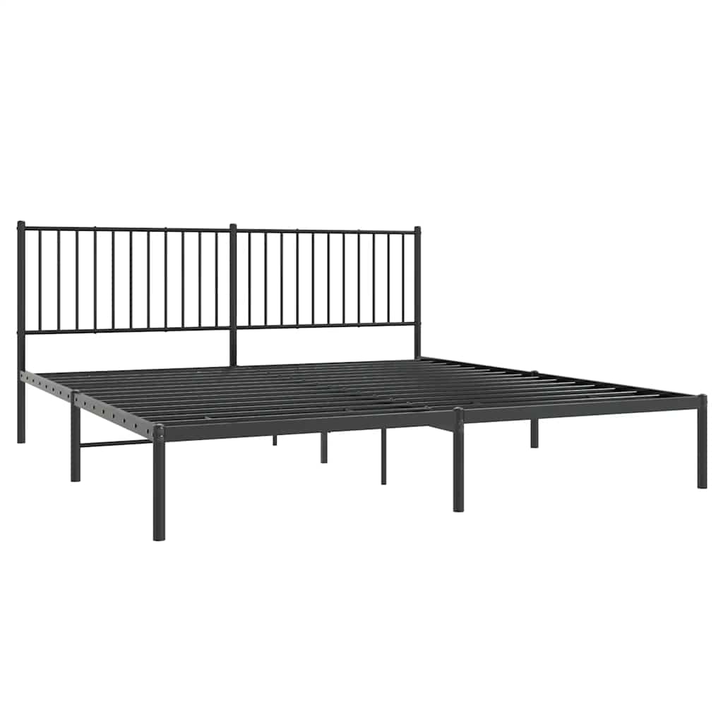 Bettgestell Metall Schwarz 75x190 cm