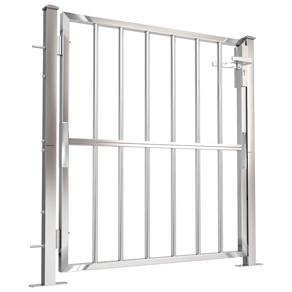 Gartentor 100 x 95 cm Edelstahl