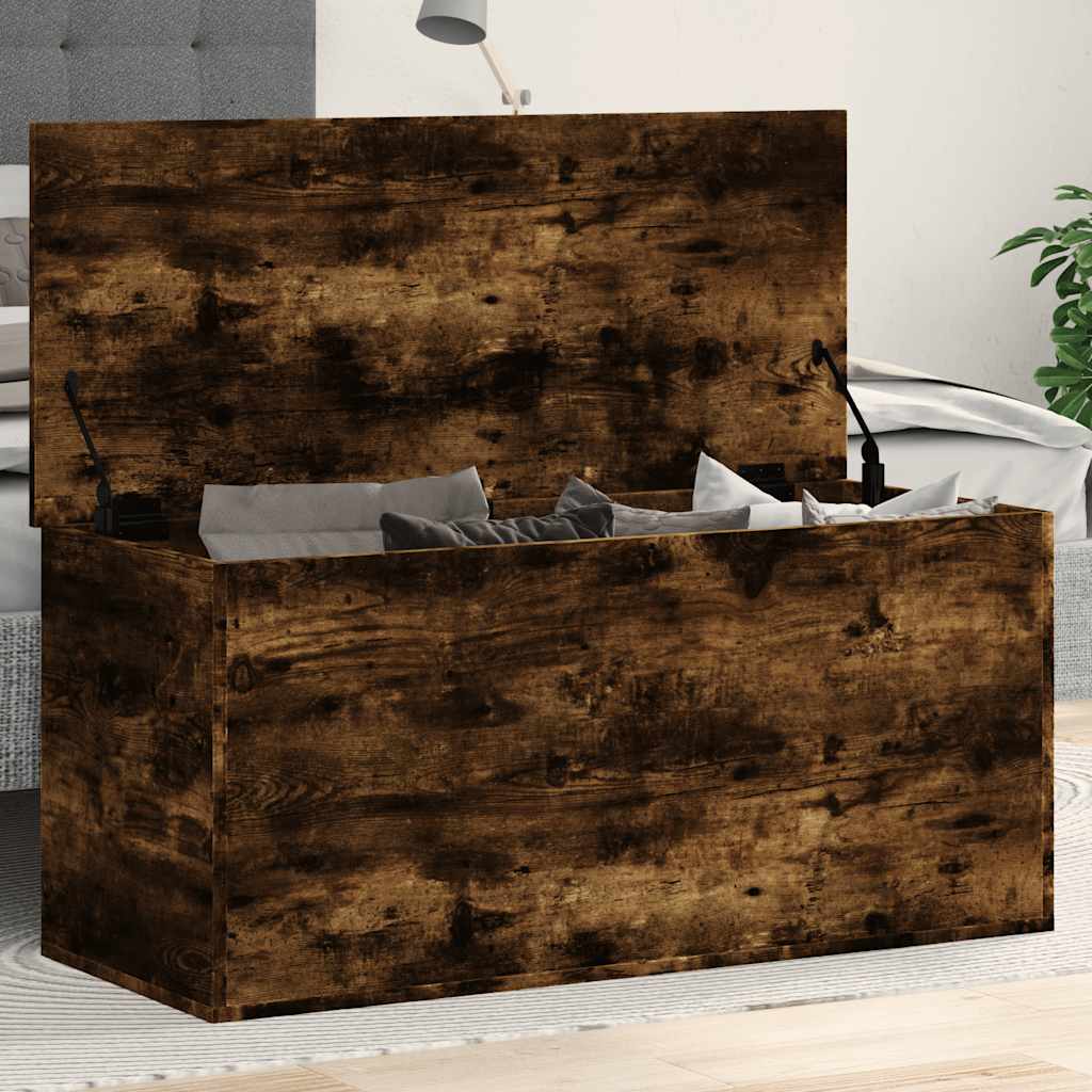 Aufbewahrungstruhe Weiß 84x42x46 cm Holzwerkstoff