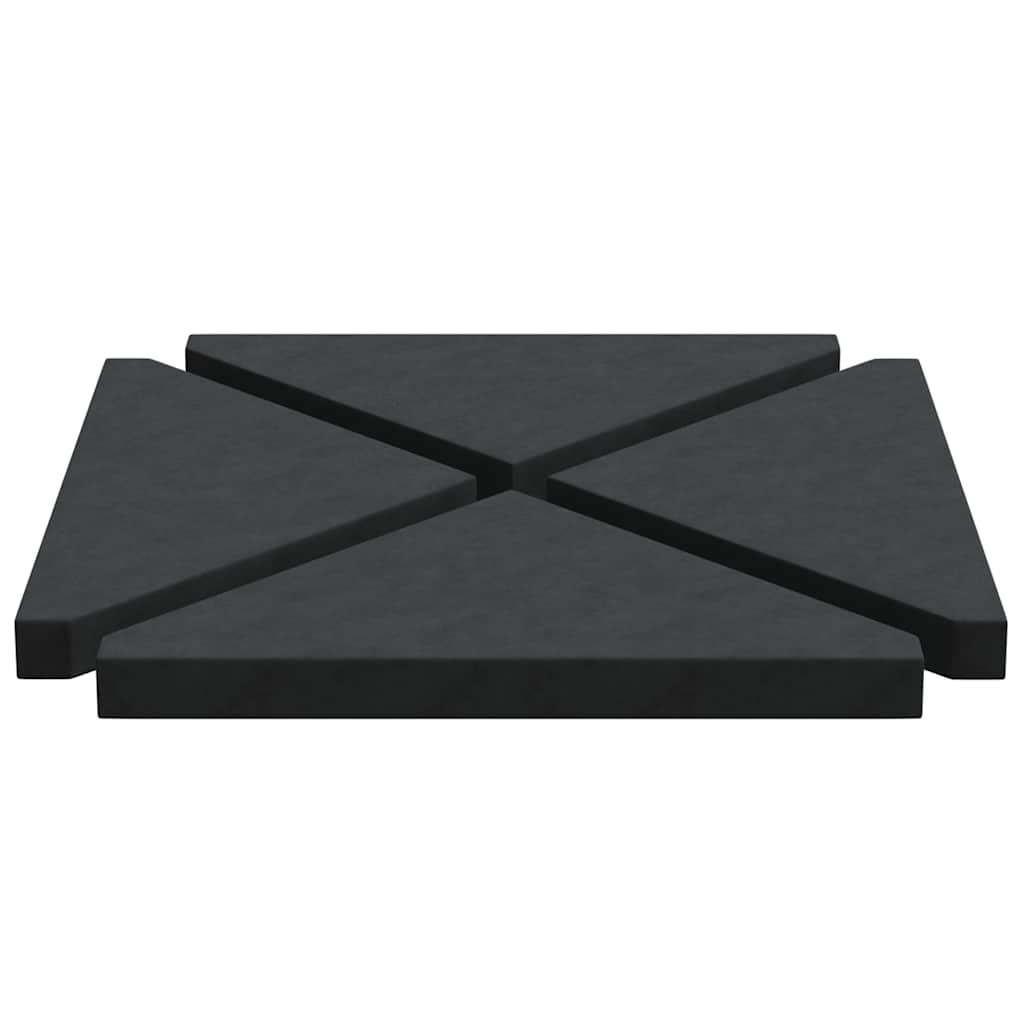 vidaXL Sonnenschirm-Gewichtsplatten 4 Stk. Grau Granit Dreieckig 14 kg
