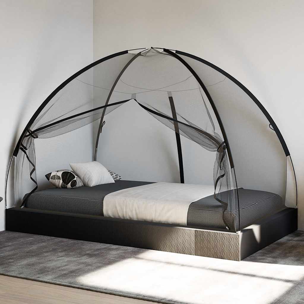 Moskito-Netzzelt Mongolisch 220 Schwarz 200x120x130 cm