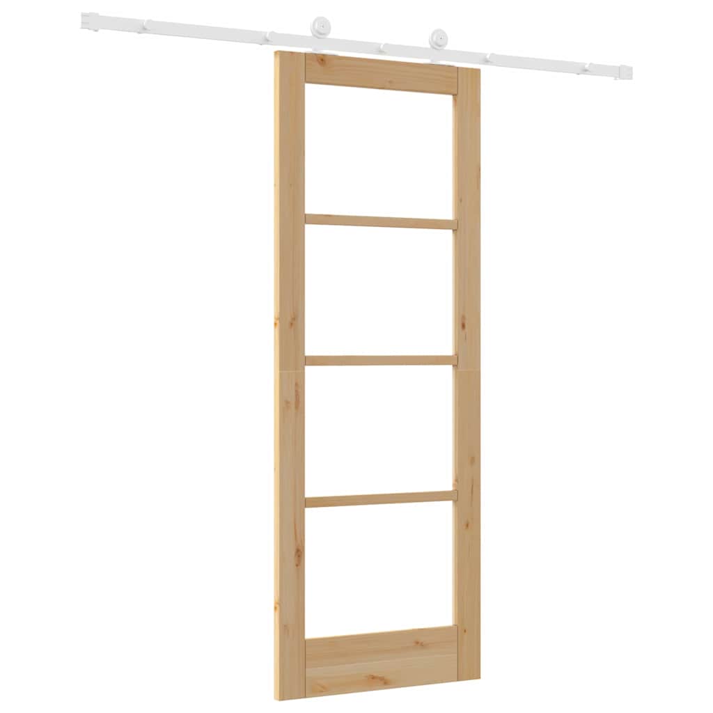 Schiebetür ORKDAL Natürlich und Schwarz 61 x 198,5 cm