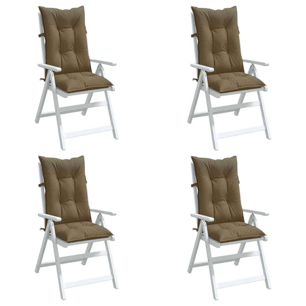 Hochlehner-Auflagen 2 Stk. Melange Anthrazit 120x50x7cm Stoff