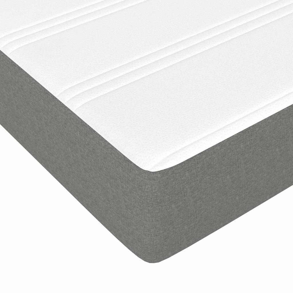 Taschenfederkernmatratze Mittel Hellgrau 80x200x20 cm Stoff