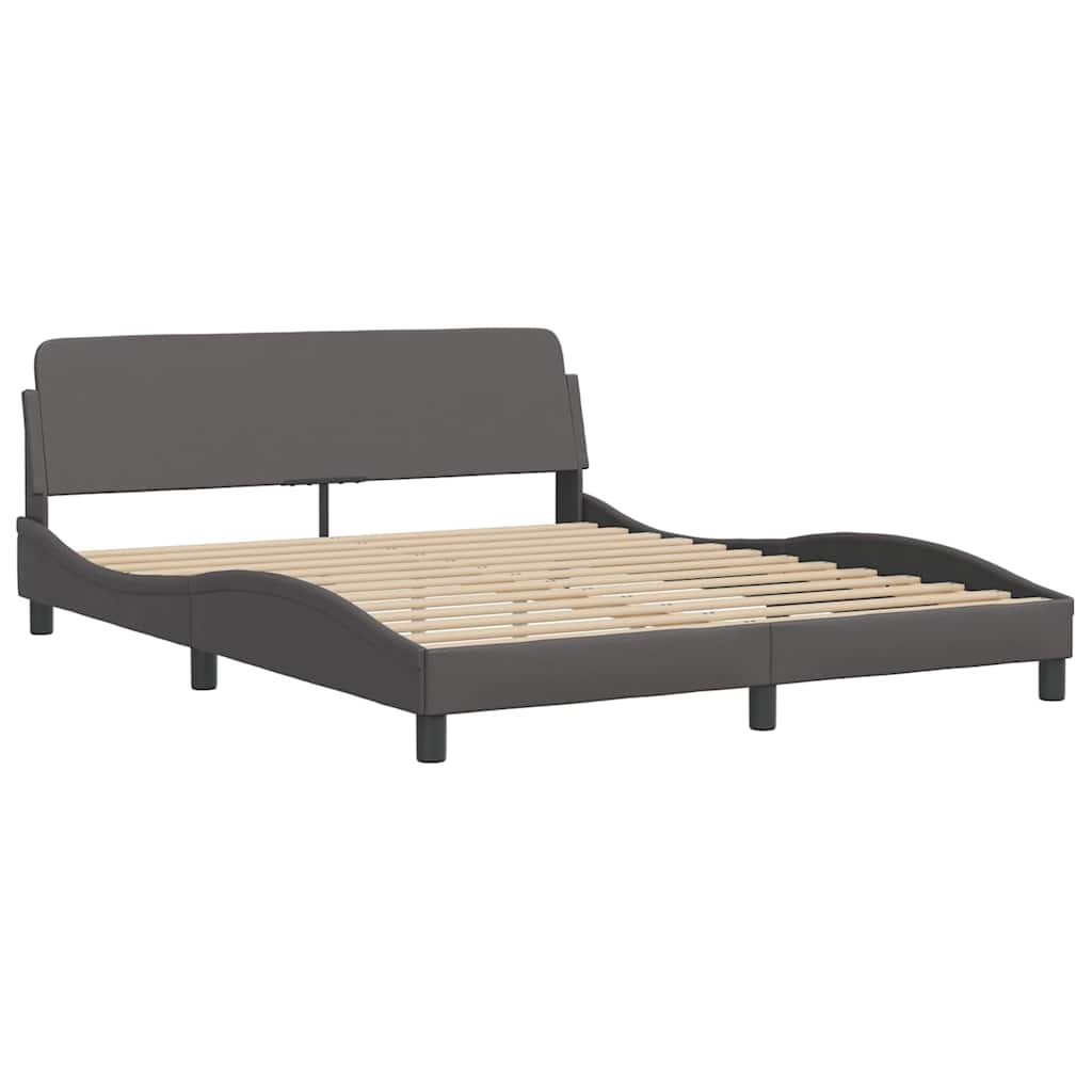 Bettgestell "Dover" Schwarz 80x200 cm Kunstleder