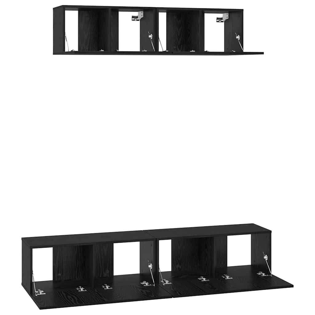 4-tlg. TV-Schrank-Set Weiß Holzwerkstoff