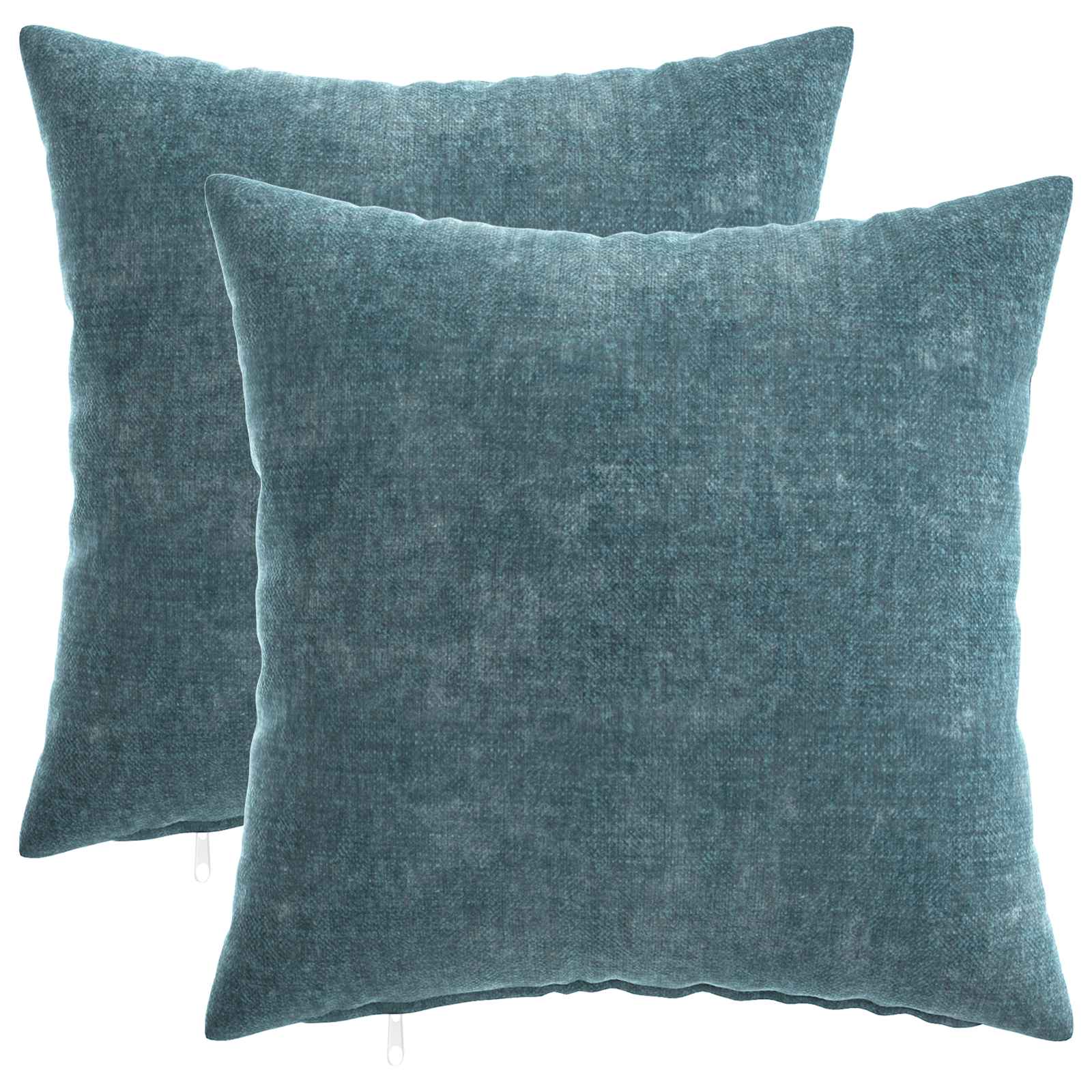Kissenbezug 6 Stk. HEERLEN Dunkelgrau 30 x 30 cm Chenille-Stoff