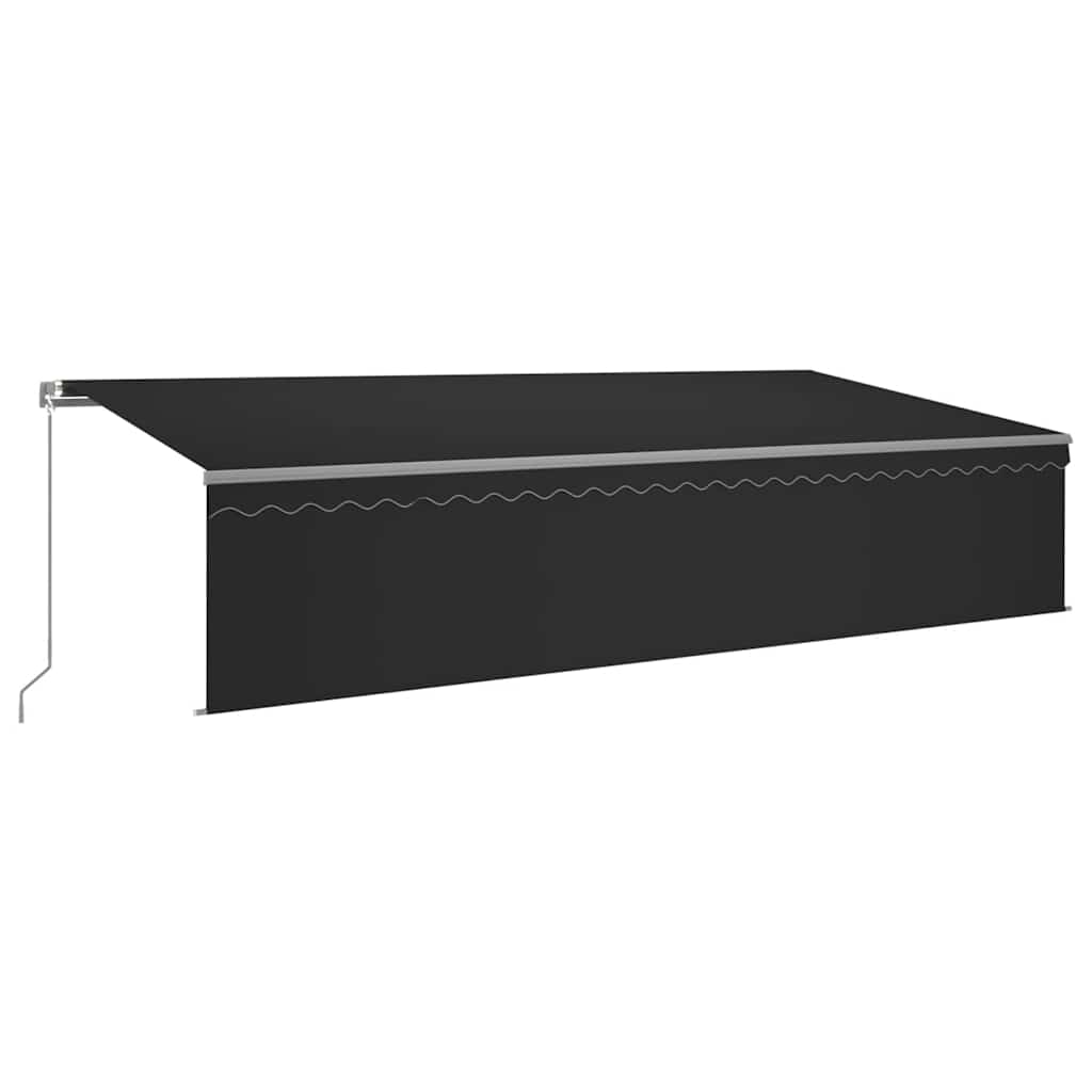 Markise Manuell Einziehbar mit Rollo 3x2,5 m Creme