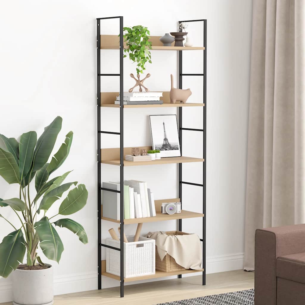 Bücherregal 3 Regalböden Schwarz 60×27,6×90,5 cm Holzwerkstoff