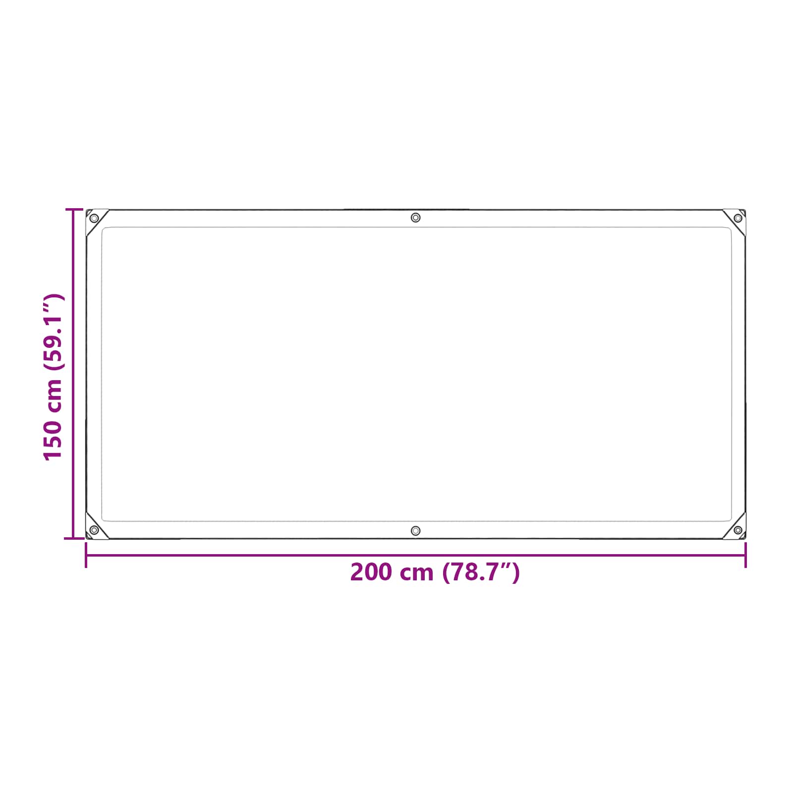 Pflanzenabdeckung mit Ösen 1x3 m Polyethylen