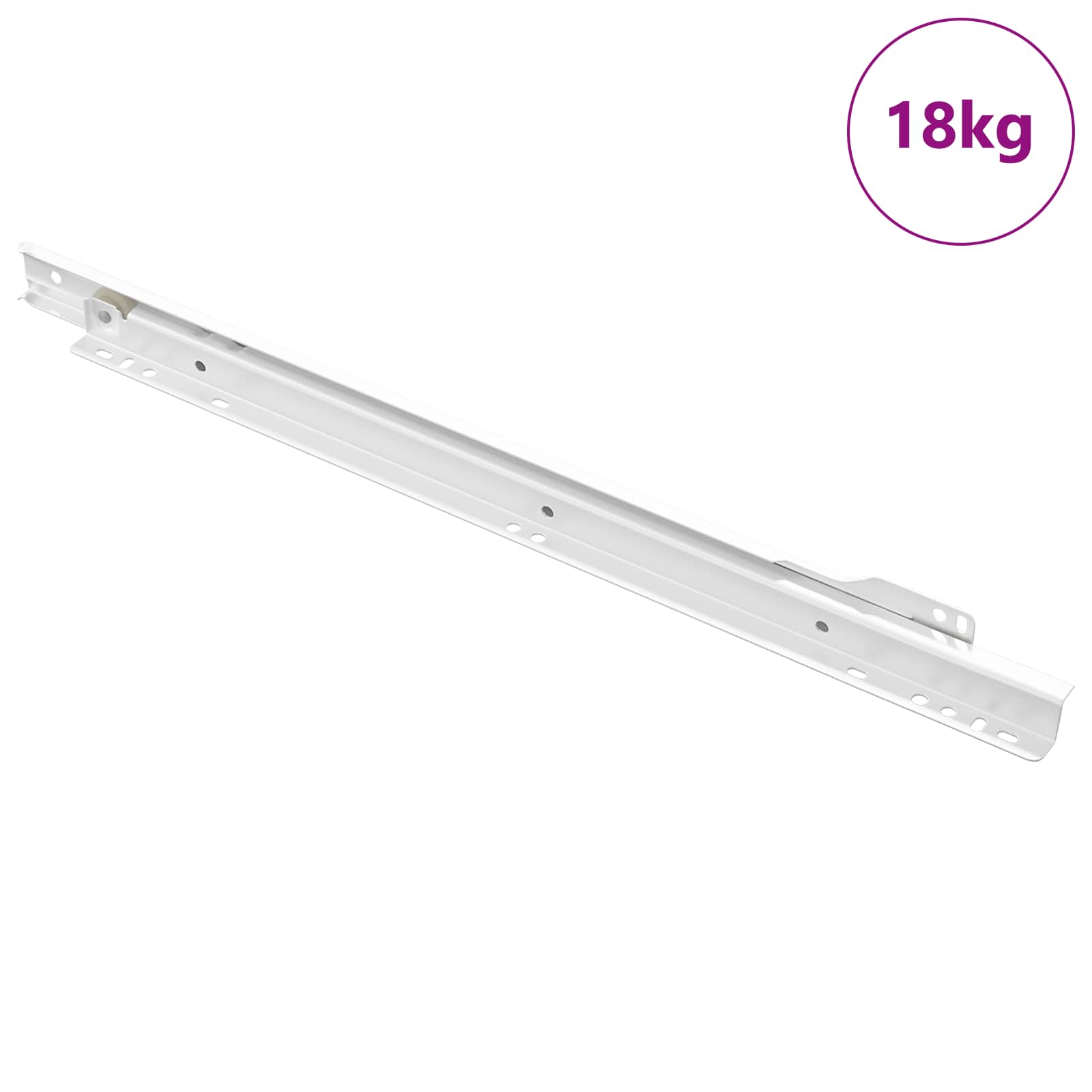 Schubladenschiene 2 pcs Weiß 250 mm Stahl