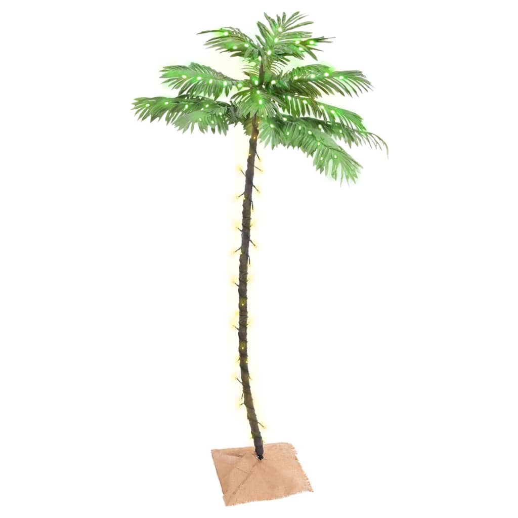 Künstliche Palme LED Warmweiß 72 LEDs 120 cm