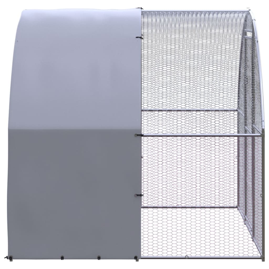 Outdoor-Hühnerstall 3x2x2 m Verzinkter Stahl