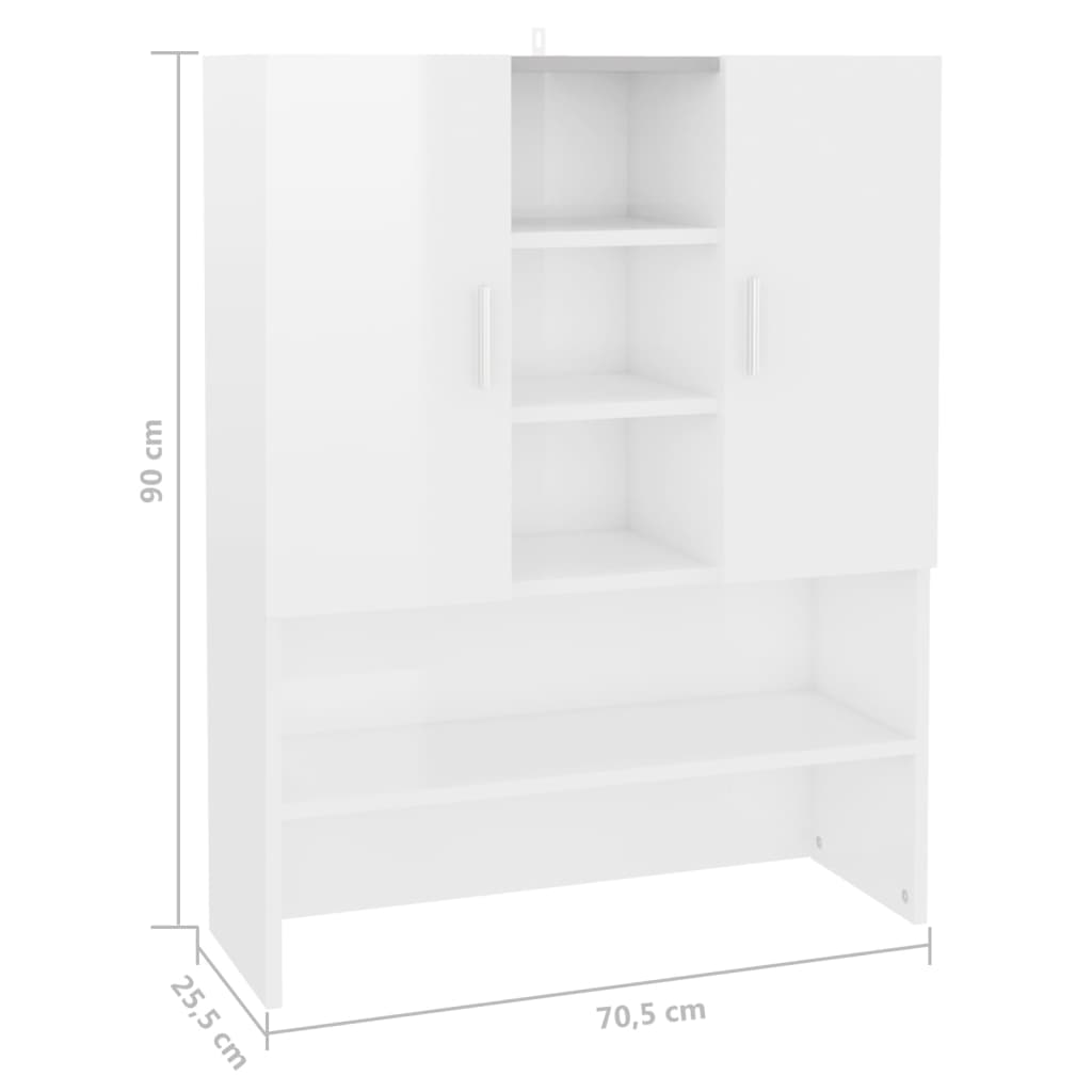 Waschmaschinenschrank Weiß 70,5x25,5x90 cm