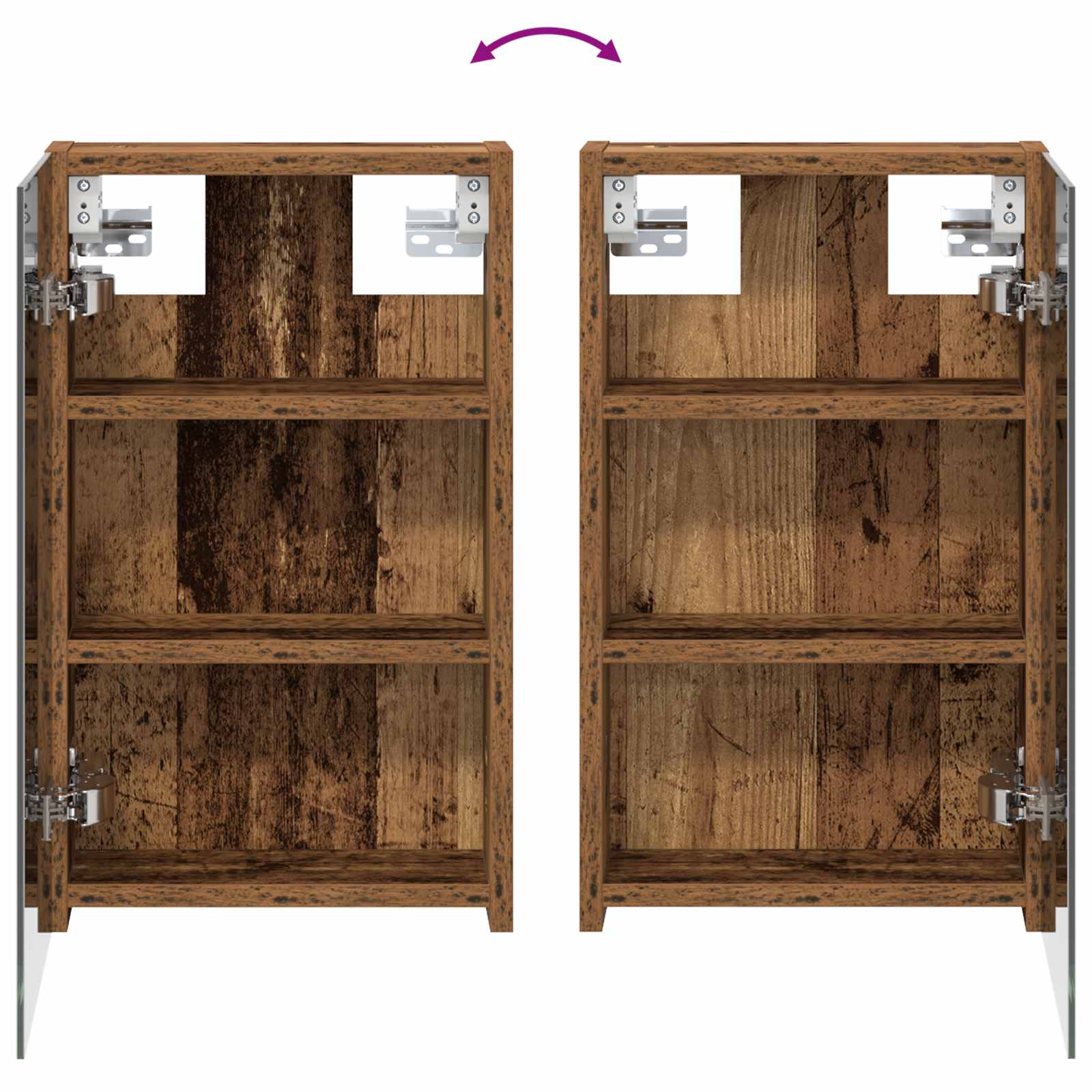 Badezimmerschrank-Set 3 pcs 80 x 10,5 x 50 cm Holzwerkstoff