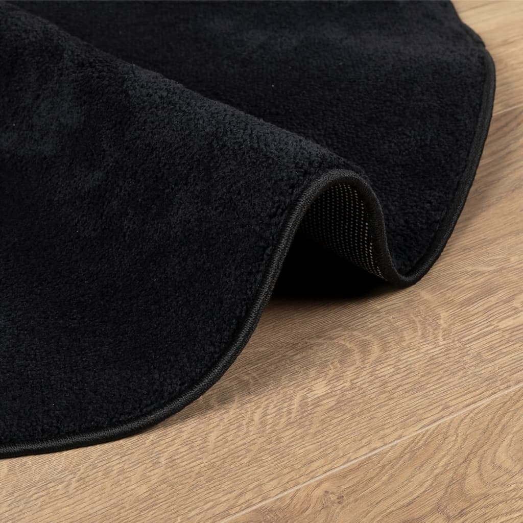 Teppich OVIEDO Kurzflor Anthrazit 120x120 cm