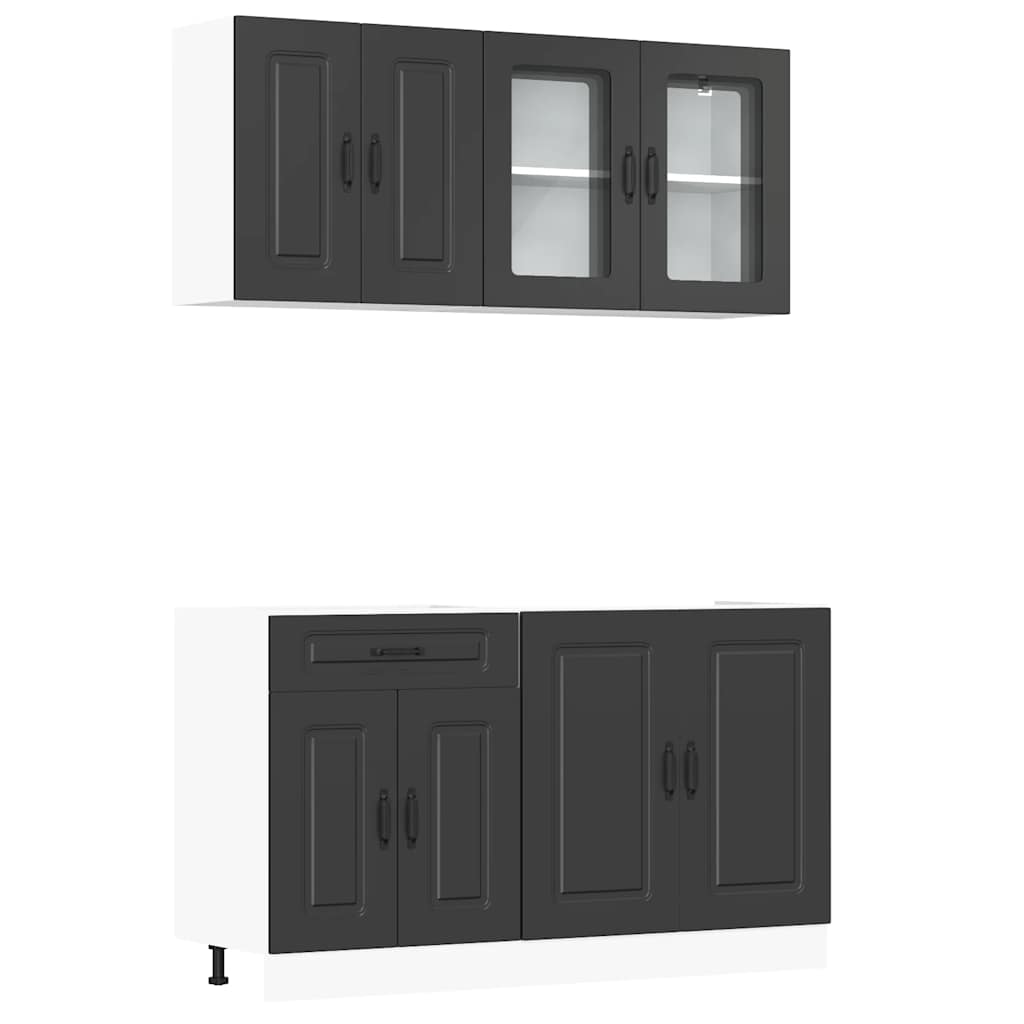 4-tlg. Küchenschrank-Set Kalmar Weiß Holzwerkstoff