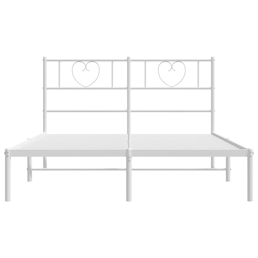 Bettgestell mit Kopfteil Metall Schwarz 100x190 cm