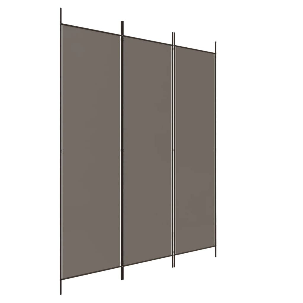 3-tlg. Paravent Schwarz 150x200 cm Stoff