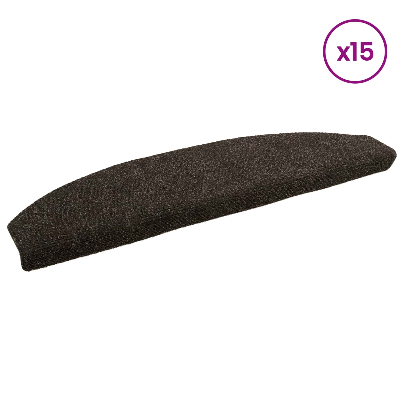 Selbstklebende Treppenschoner 15 pcs Beige 80 x 24,5 x 3,5 cm