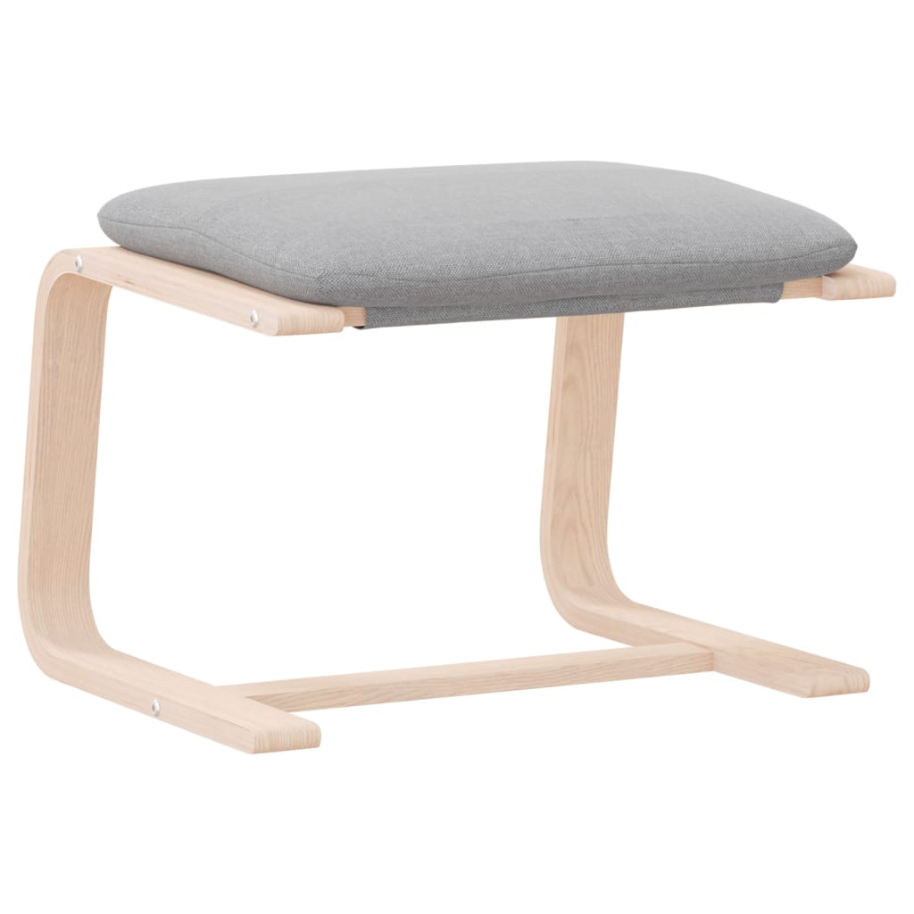 Fußhocker Creme 51x41x40 cm Stoff