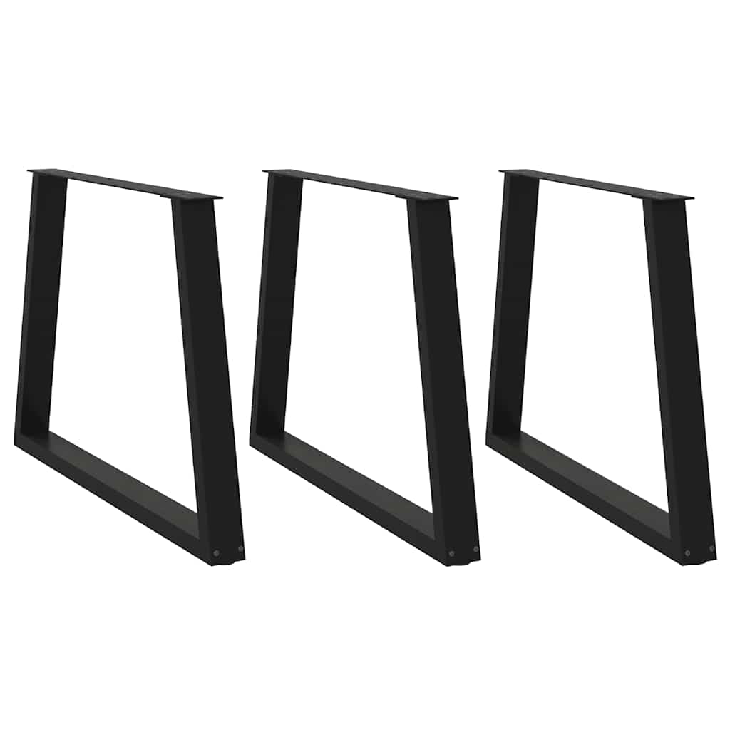 Couchtischbeine V-Form 2 Stück Schwarz 30x(30-31,3) cm Stahl