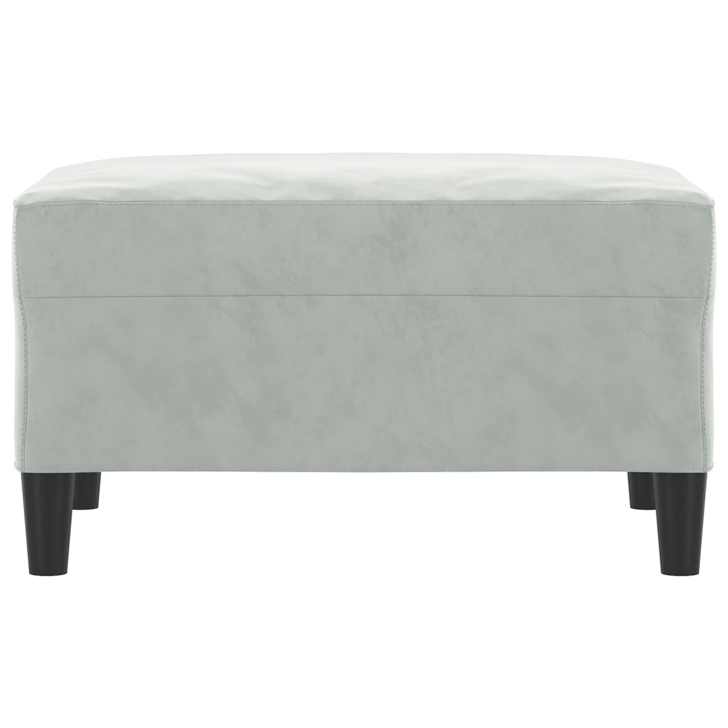 Fußhocker Hellgrau 60x50x41 cm Samt