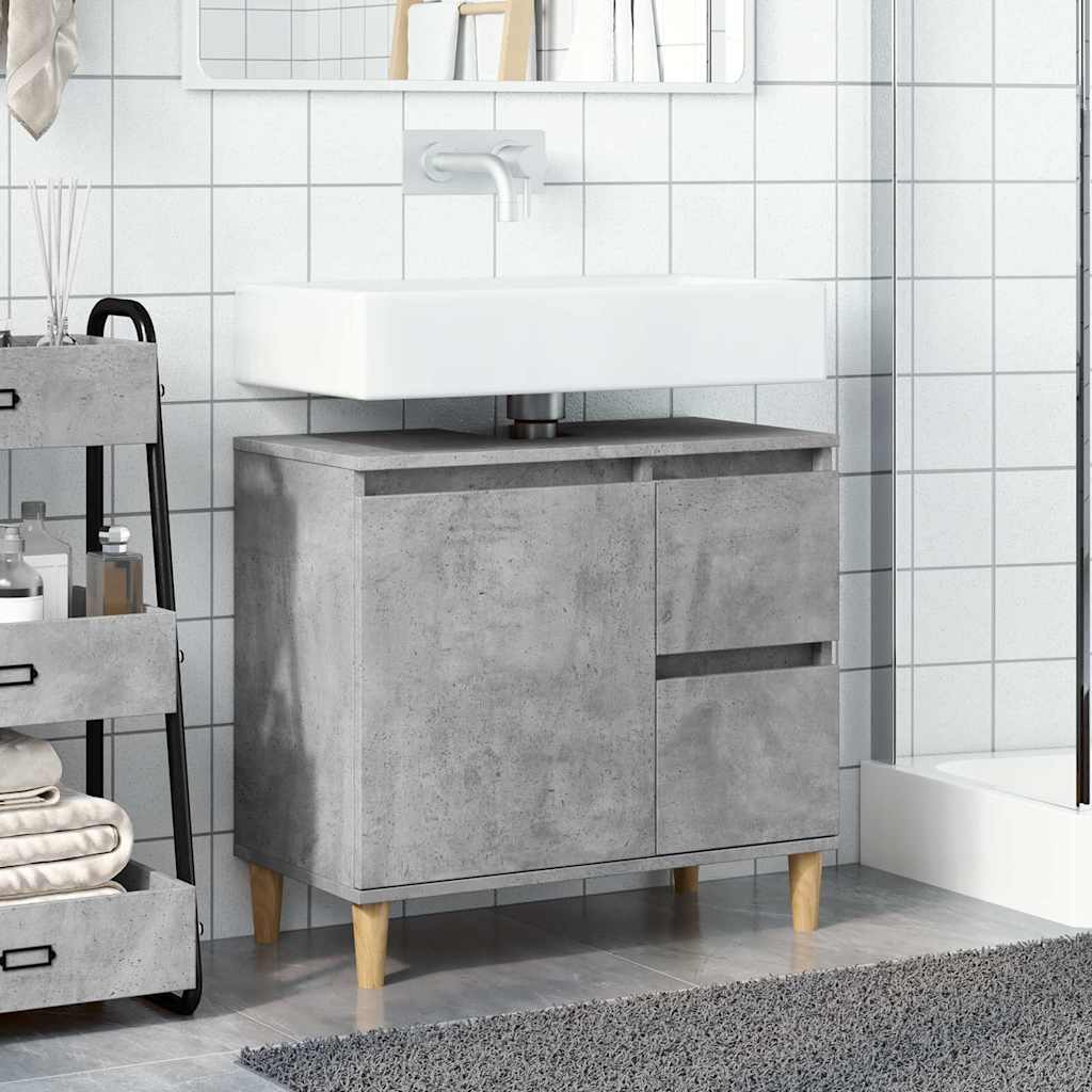 Badschrank Weiß 65x33x60 cm Holzwerkstoff