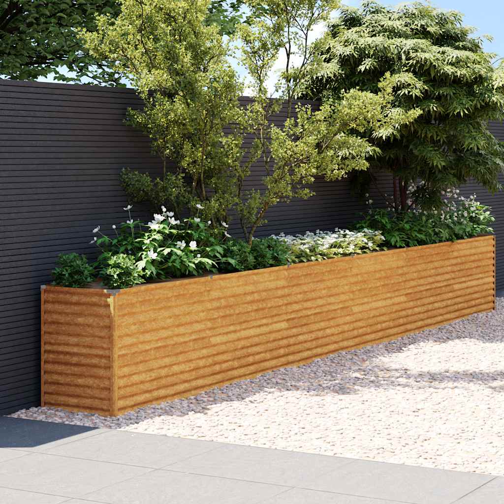 Garten-Hochbeet 100 x 50 x 36 cm Cortenstahl