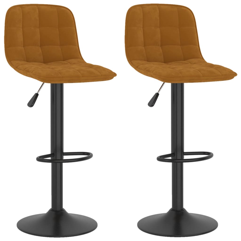 Barhocker 2 Stk. Hellgrün Samt