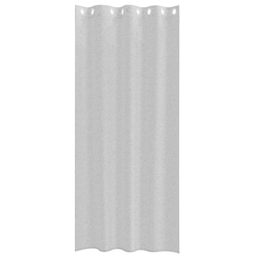 Voile-Vorhang mit Vorhängen 2 pcs Weiß 140 x 140 cm Polyester