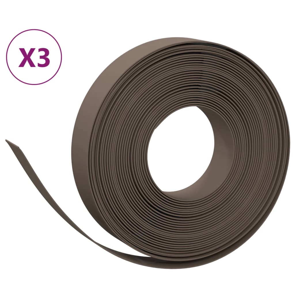 Gartenumrandung 25 m 10 cm PE Grau