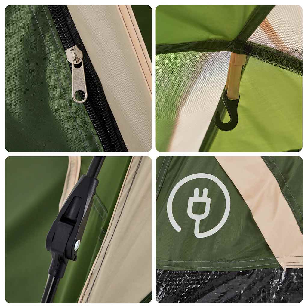 Kuppel-Campingzelt 2 Personen Grün Quick Release