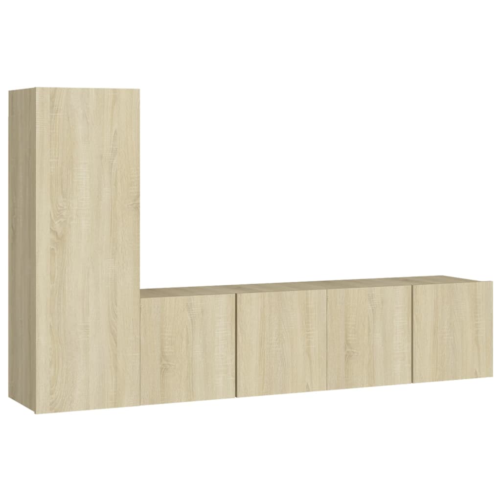 3-tlg. TV-Schrank-Set Weiß Holzwerkstoff