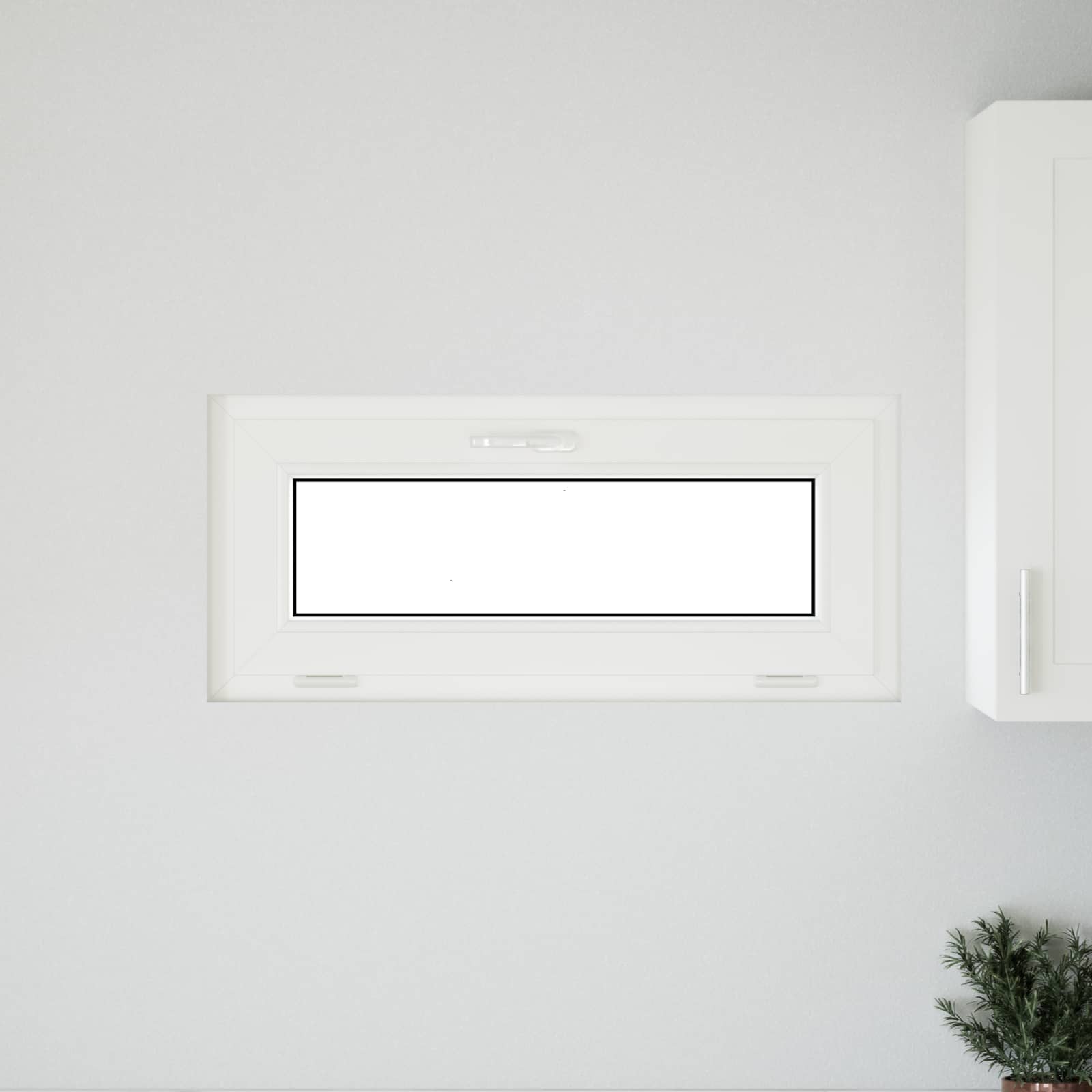 Kellerfenster RISOR 60 x 40 cm PVC und Glas Weiß